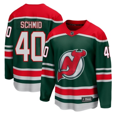 Men's Akira Schmid New Jersey Devils Fanatics Branded 2020/21 Special Edition Jersey - Breakaway Green