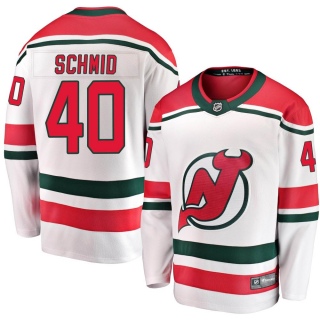Men's Akira Schmid New Jersey Devils Fanatics Branded Alternate Jersey - Breakaway White