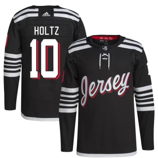 Men's Alexander Holtz New Jersey Devils Adidas 2021/22 Alternate Primegreen Pro Player Jersey - Authentic Black