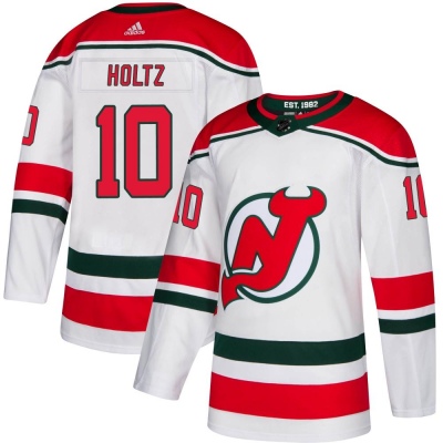 Men's Alexander Holtz New Jersey Devils Adidas Alternate Jersey - Authentic White
