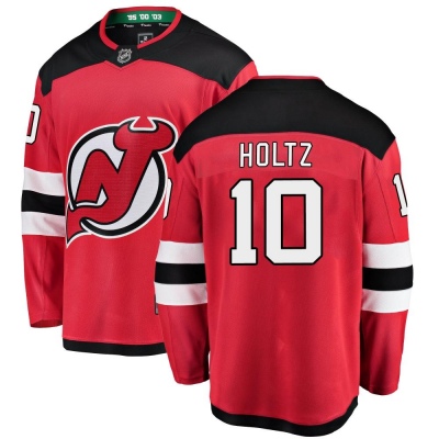 Men's Alexander Holtz New Jersey Devils Fanatics Branded Home Jersey - Breakaway Red