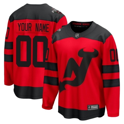 Men's Custom New Jersey Devils Fanatics Branded Custom 2024 Stadium Series Jersey - Breakaway Red