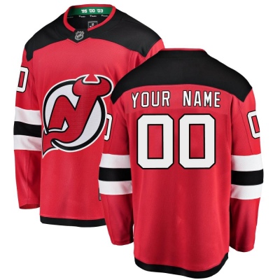 Men's Custom New Jersey Devils Fanatics Branded Custom Home Jersey - Breakaway Red
