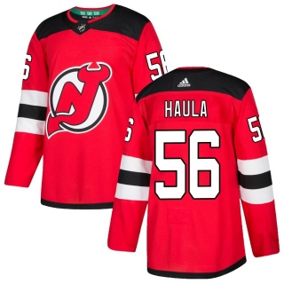Men's Erik Haula New Jersey Devils Adidas Home Jersey - Authentic Red