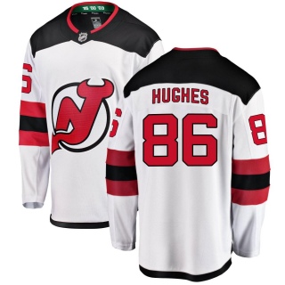 Men's Jack Hughes New Jersey Devils Fanatics Branded Away Jersey - Breakaway White