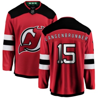 Men's Jamie Langenbrunner New Jersey Devils Fanatics Branded Home Jersey - Breakaway Red