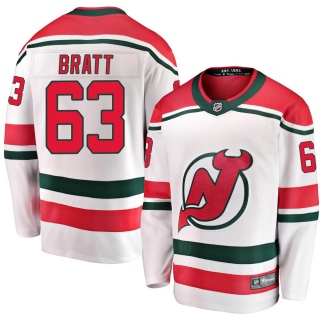 Men's Jesper Bratt New Jersey Devils Fanatics Branded Alternate Jersey - Breakaway White