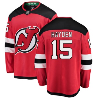 Men's John Hayden New Jersey Devils Fanatics Branded Home Jersey - Breakaway Red