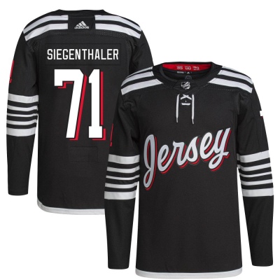 Men's Jonas Siegenthaler New Jersey Devils Adidas 2021/22 Alternate Primegreen Pro Player Jersey - Authentic Black