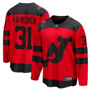 Men's Kaapo Kahkonen New Jersey Devils Fanatics Branded 2024 Stadium Series Jersey - Breakaway Red