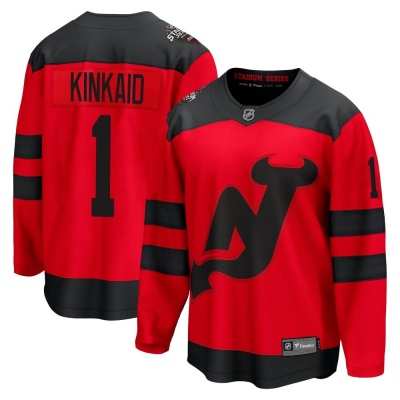 Men's Keith Kinkaid New Jersey Devils Fanatics Branded 2024 Stadium Series Jersey - Breakaway Red