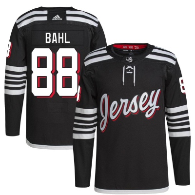 Men's Kevin Bahl New Jersey Devils Adidas 2021/22 Alternate Primegreen Pro Player Jersey - Authentic Black