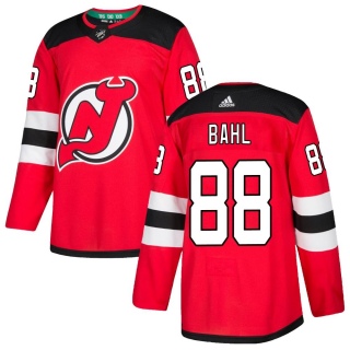Men's Kevin Bahl New Jersey Devils Adidas Home Jersey - Authentic Red