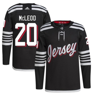 Men's Michael McLeod New Jersey Devils Adidas 2021/22 Alternate Primegreen Pro Player Jersey - Authentic Black