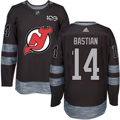 Men's Nathan Bastian New Jersey Devils 1917- 100th Anniversary Jersey - Authentic Black
