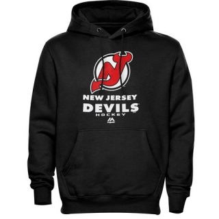Men's New Jersey Devils Majestic Critical Victory VIII Fleece Hoodie - - Black