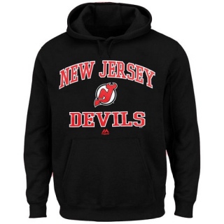 Men's New Jersey Devils Majestic Heart & Soul Hoodie - - Black