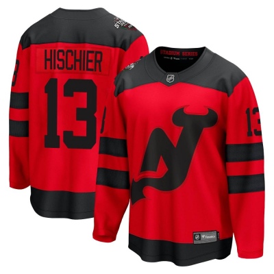 Men's Nico Hischier New Jersey Devils Fanatics Branded 2024 Stadium Series Jersey - Breakaway Red