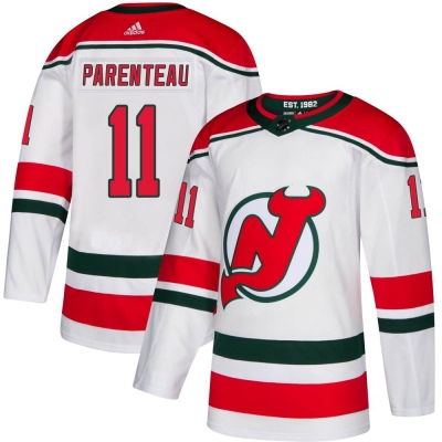 Men's P. A. Parenteau New Jersey Devils Adidas Alternate Jersey - Authentic White