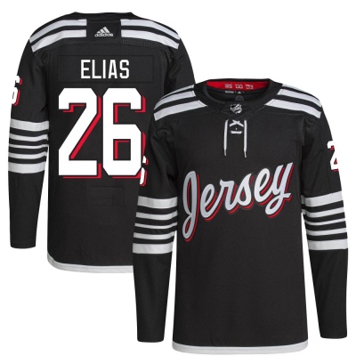 Men's Patrik Elias New Jersey Devils Adidas 2021/22 Alternate Primegreen Pro Player Jersey - Authentic Black