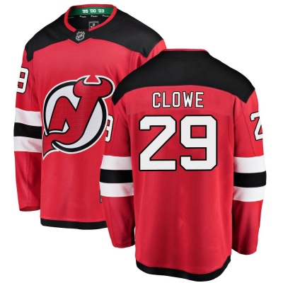 Men's Ryane Clowe New Jersey Devils Fanatics Branded Home Jersey - Breakaway Red