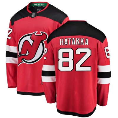 Men's Santeri Hatakka New Jersey Devils Fanatics Branded Home Jersey - Breakaway Red