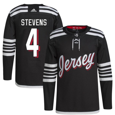 Men's Scott Stevens New Jersey Devils Adidas 2021/22 Alternate Primegreen Pro Player Jersey - Authentic Black