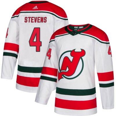 Men's Scott Stevens New Jersey Devils Adidas Alternate Jersey - Authentic White