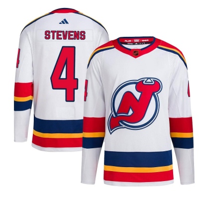 Men's Scott Stevens New Jersey Devils Adidas Reverse Retro 2.0 Jersey - Authentic White