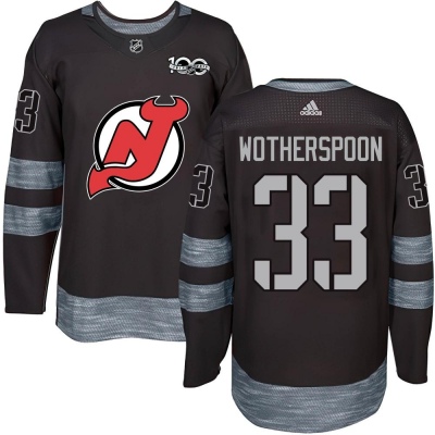 Men's Tyler Wotherspoon New Jersey Devils 1917- 100th Anniversary Jersey - Authentic Black