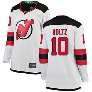 Women's Alexander Holtz New Jersey Devils Fanatics Branded Away Jersey - Breakaway White