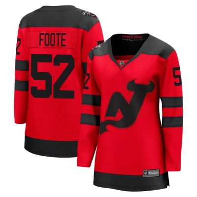 Women's Cal Foote New Jersey Devils Fanatics Branded 2024 Stadium Series Jersey - Breakaway Red