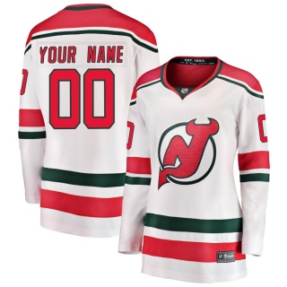 Women's Custom New Jersey Devils Fanatics Branded Custom Alternate Jersey - Breakaway White