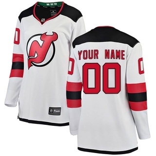 Women's Custom New Jersey Devils Fanatics Branded Custom Away Jersey - Breakaway White