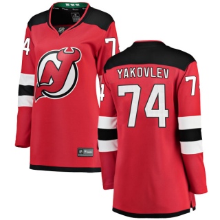 Women's Egor Yakovlev New Jersey Devils Fanatics Branded Home Jersey - Breakaway Red