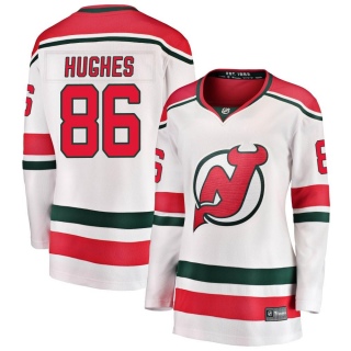 Women's Jack Hughes New Jersey Devils Fanatics Branded Alternate Jersey - Breakaway White