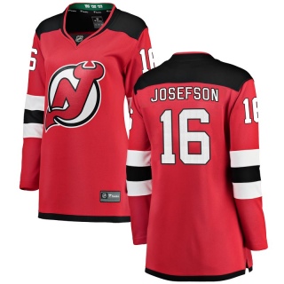 Women's Jacob Josefson New Jersey Devils Fanatics Branded Home Jersey - Breakaway Red