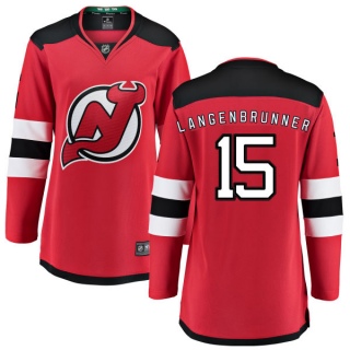Women's Jamie Langenbrunner New Jersey Devils Fanatics Branded Home Jersey - Breakaway Red