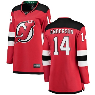 Women's Joey Anderson New Jersey Devils Fanatics Branded Home Jersey - Breakaway Red