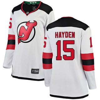 Women's John Hayden New Jersey Devils Fanatics Branded Away Jersey - Breakaway White