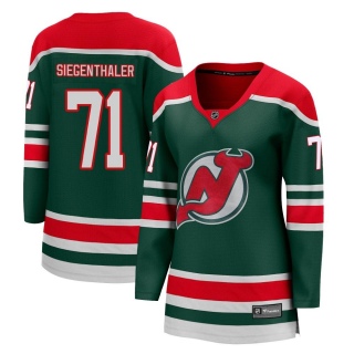Women's Jonas Siegenthaler New Jersey Devils Fanatics Branded 2020/21 Special Edition Jersey - Breakaway Green