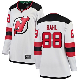 Women's Kevin Bahl New Jersey Devils Fanatics Branded Away Jersey - Breakaway White