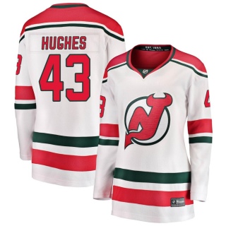 Women's Luke Hughes New Jersey Devils Fanatics Branded Alternate Jersey - Breakaway White