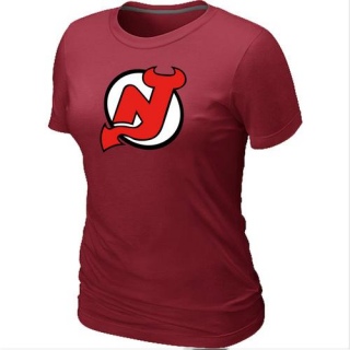 Women's New Jersey Devils Big & Tall Logo T-Shirt - - Red