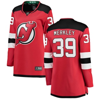 Women's Nicholas Merkley New Jersey Devils Fanatics Branded Home Jersey - Breakaway Red