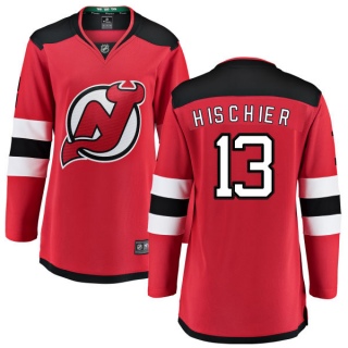 Women's Nico Hischier New Jersey Devils Fanatics Branded Home Jersey - Breakaway Red