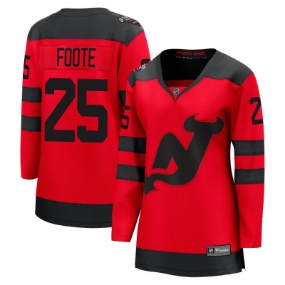 Women's Nolan Foote New Jersey Devils Fanatics Branded 2024 Stadium Series Jersey - Breakaway Red