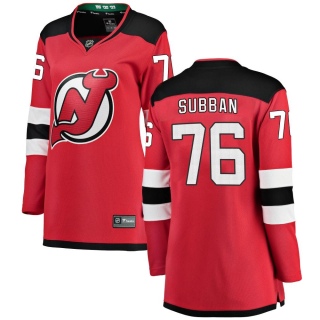 Women's P.K. Subban New Jersey Devils Fanatics Branded Home Jersey - Breakaway Red
