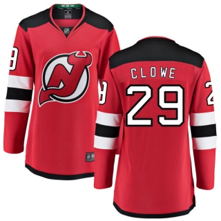Women's Ryane Clowe New Jersey Devils Fanatics Branded Home Jersey - Breakaway Red