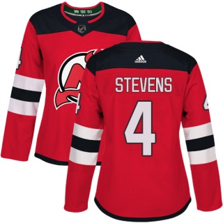 Women's Scott Stevens New Jersey Devils Adidas Home Jersey - Authentic Red